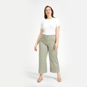 Everlane Wide Leg lightweight chinos - Sage Green